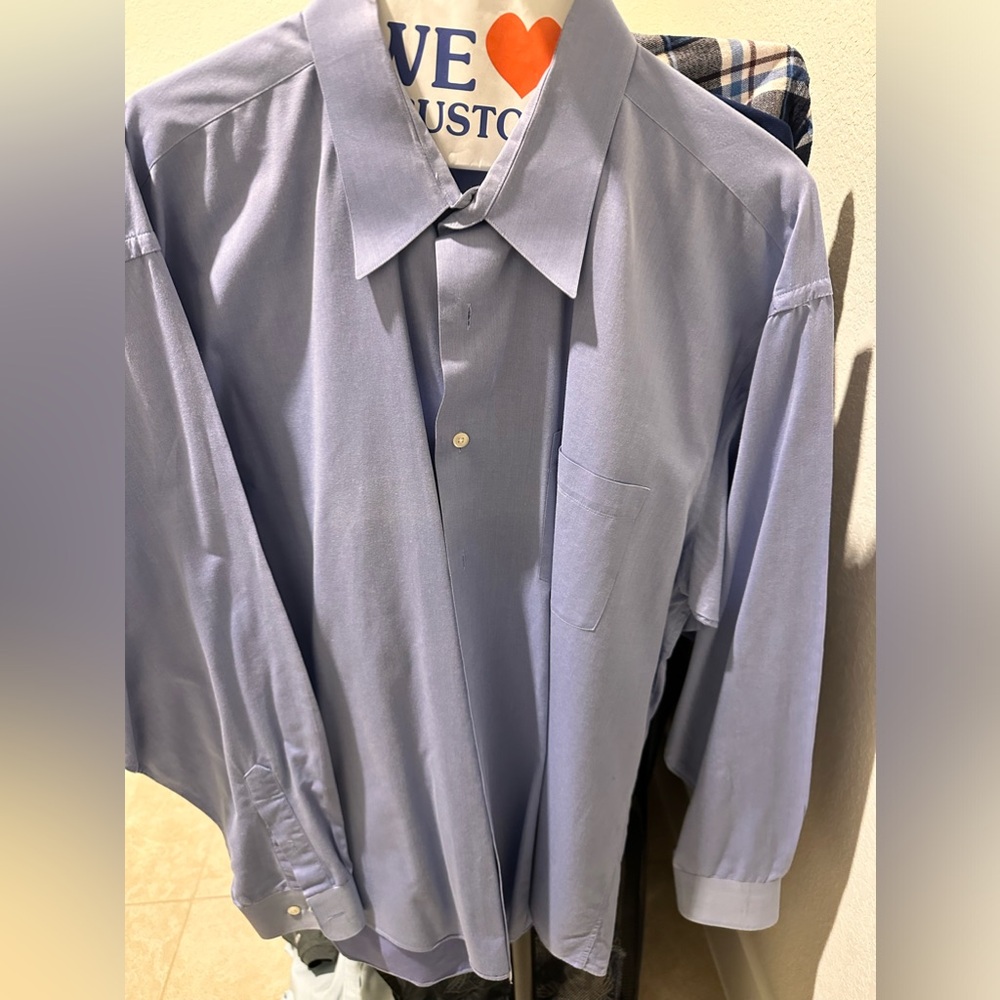 Men’s blue long sleeve button down shirt
